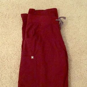 Figs Maroon Kade Small Tall Cargo Scrub Pant